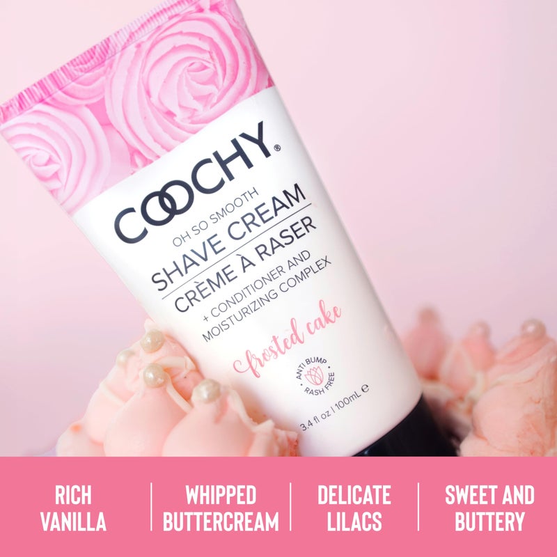 Coochy Shave Cream - Moisturizing Shave Lotion - Gentle Intimate Shaving Cream - For Bikini Area, Underarms, Legs & More - Rash-Free, Hydrating Formula - Frosted Cake, 7.2 oz - Image 5